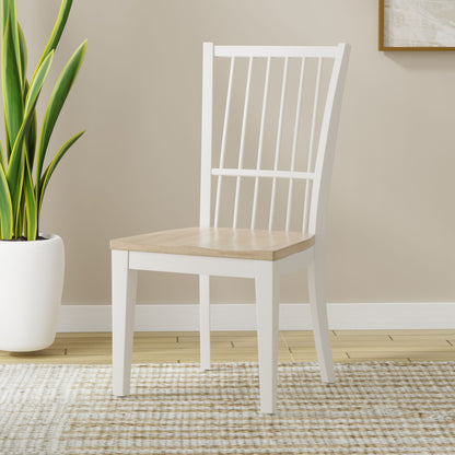 Americana Modern Dining - Spindle Back Dining Chair (Set of 2) - Cotton White