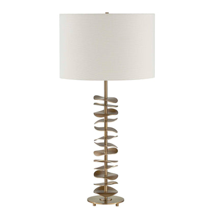 Akoa - Metal Disc Table Lamp - Brass,Gold