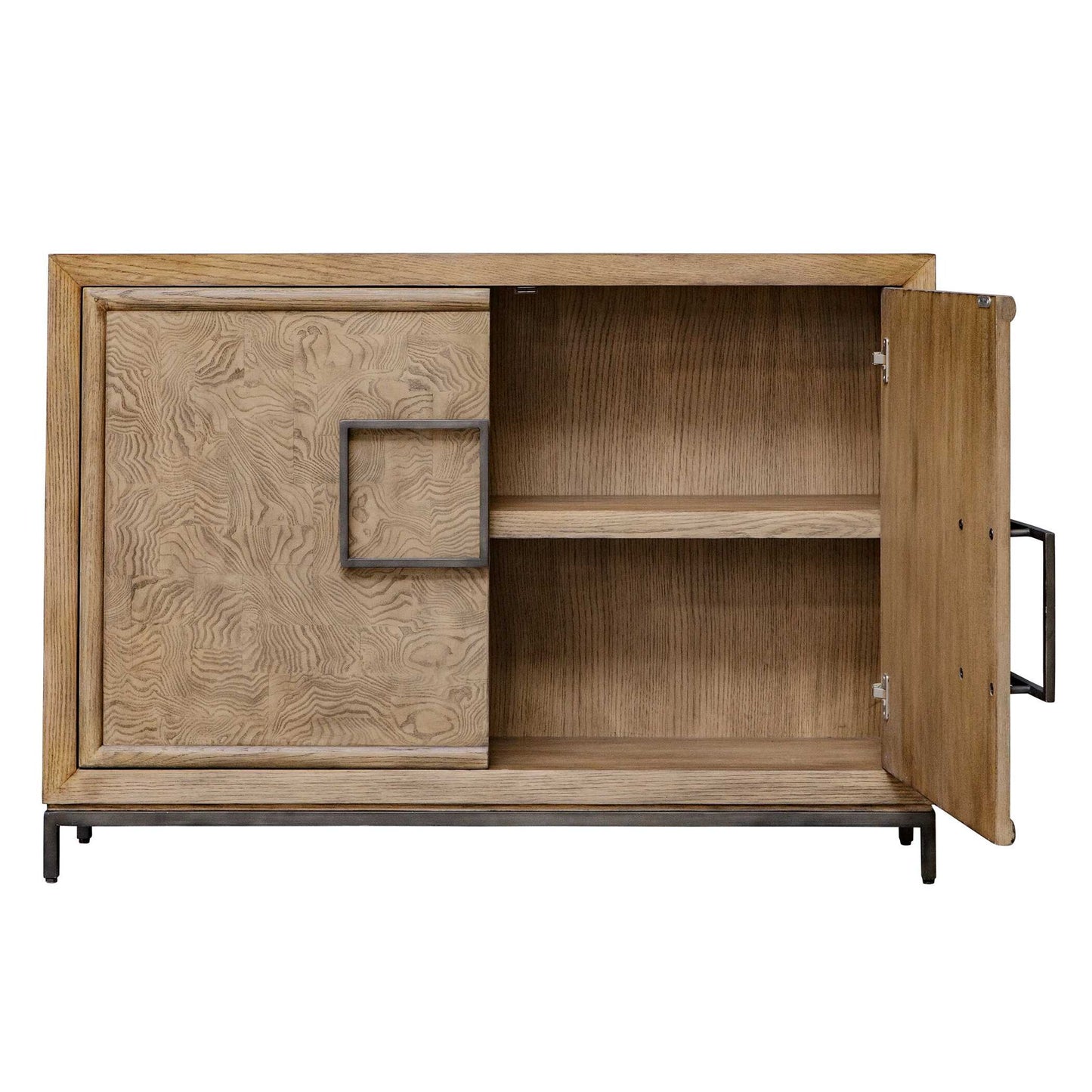 Paltrow - Burl 2 Door Cabinet - Woodtone