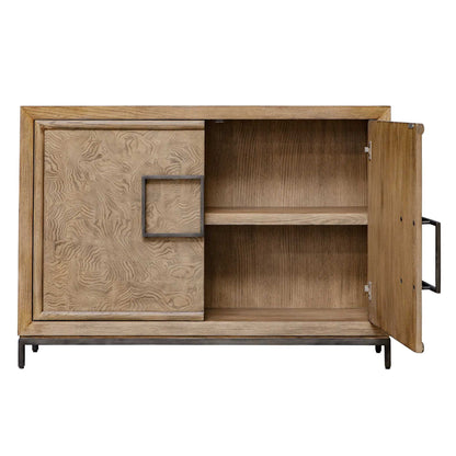 Paltrow - Burl 2 Door Cabinet - Woodtone