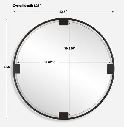 Cornelia - Black Round Mirror