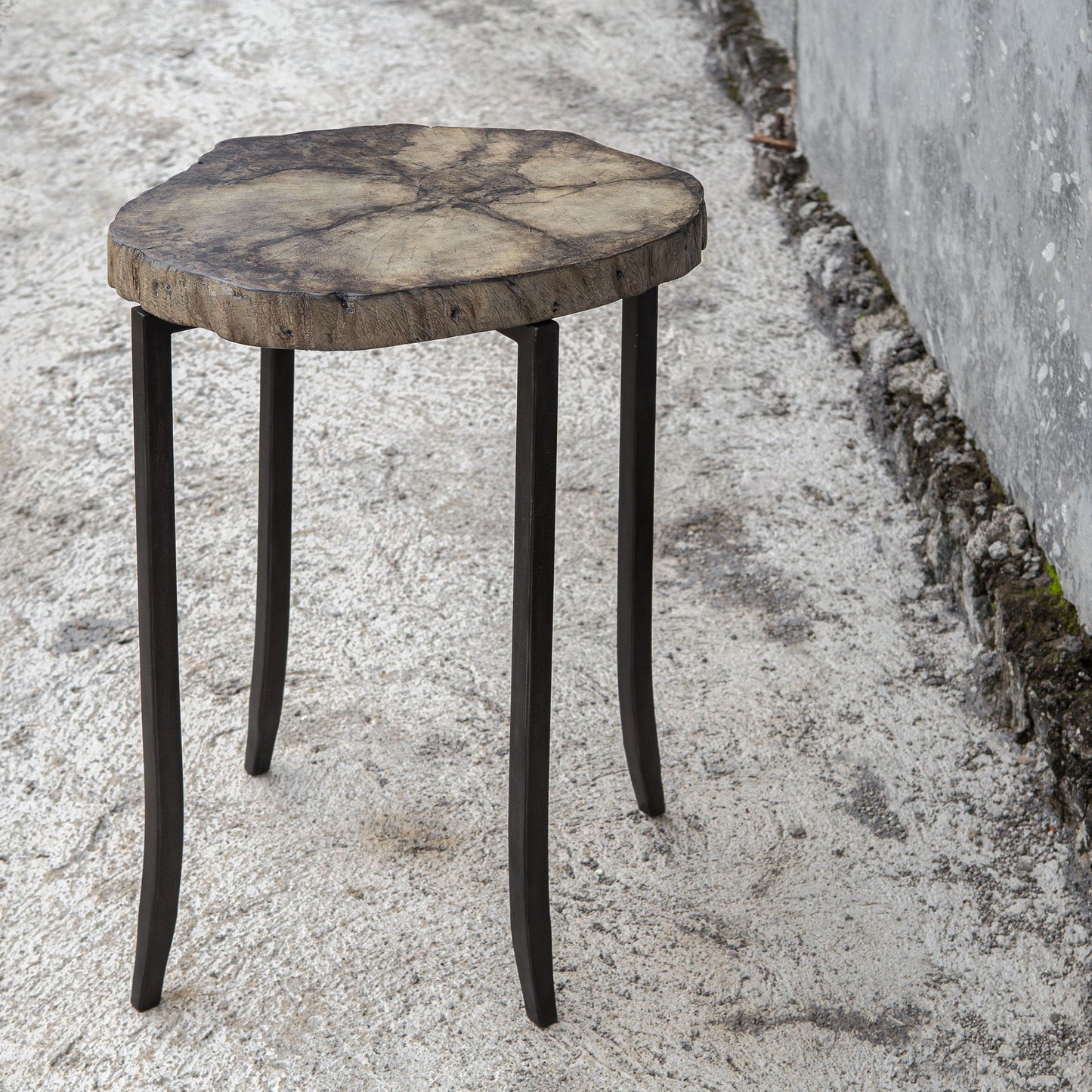 Stiles - Rustic Accent Table - Light Brown & Black