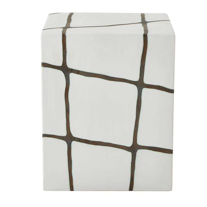 Rocklyn - Garden Stool - Bronze / White