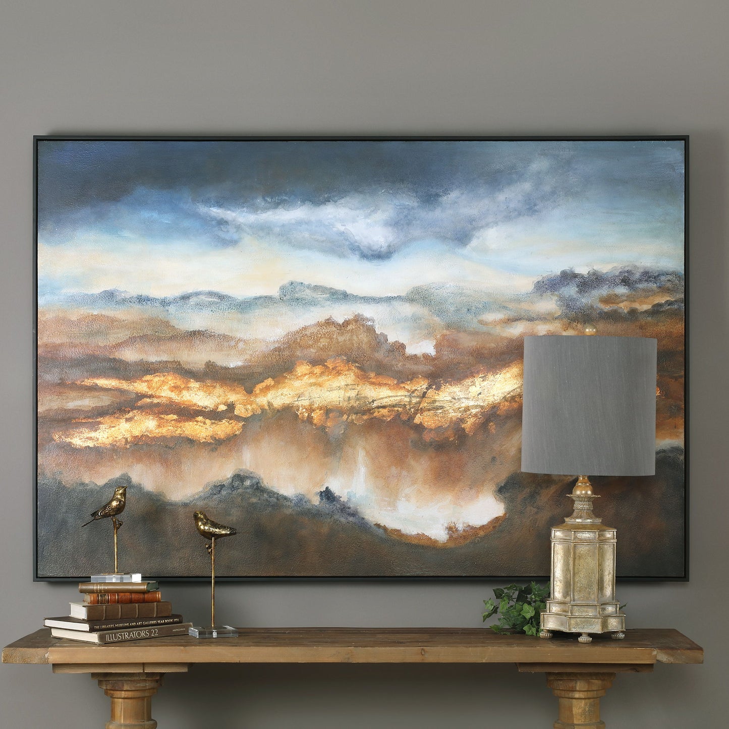 Valley Of Light - Landscape Art - Blue