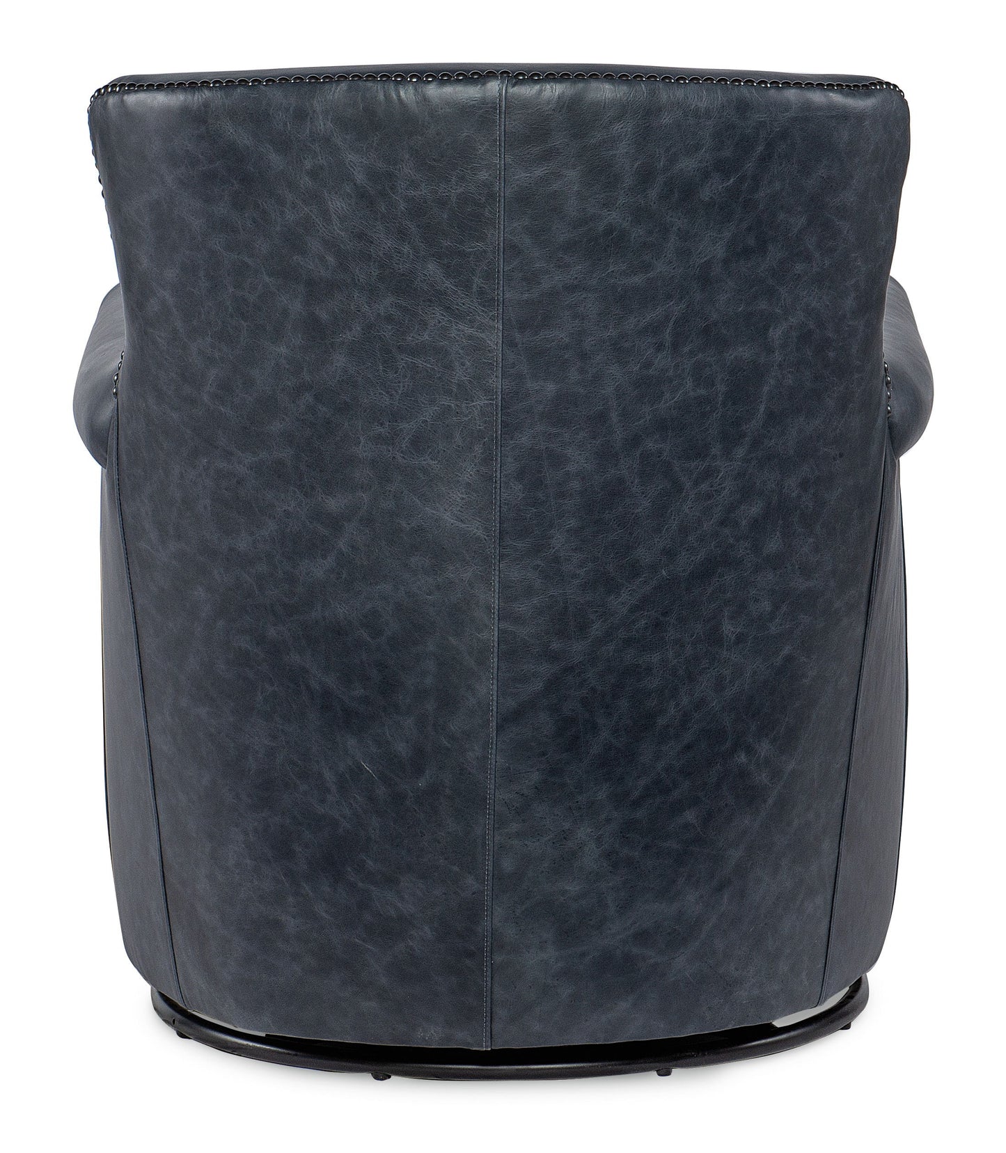 Swivel Club Leather Chair - Blue