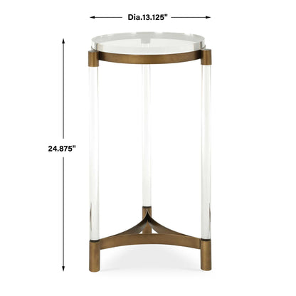 Pereira - Round Acrylic Accent Table - Bronze