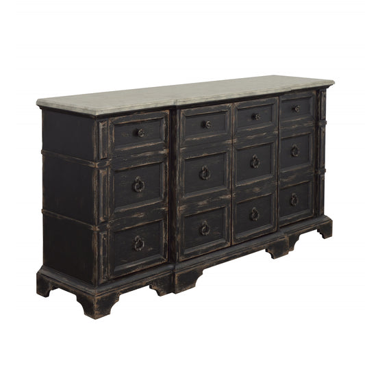 Legend - Four Door Credenza - Black