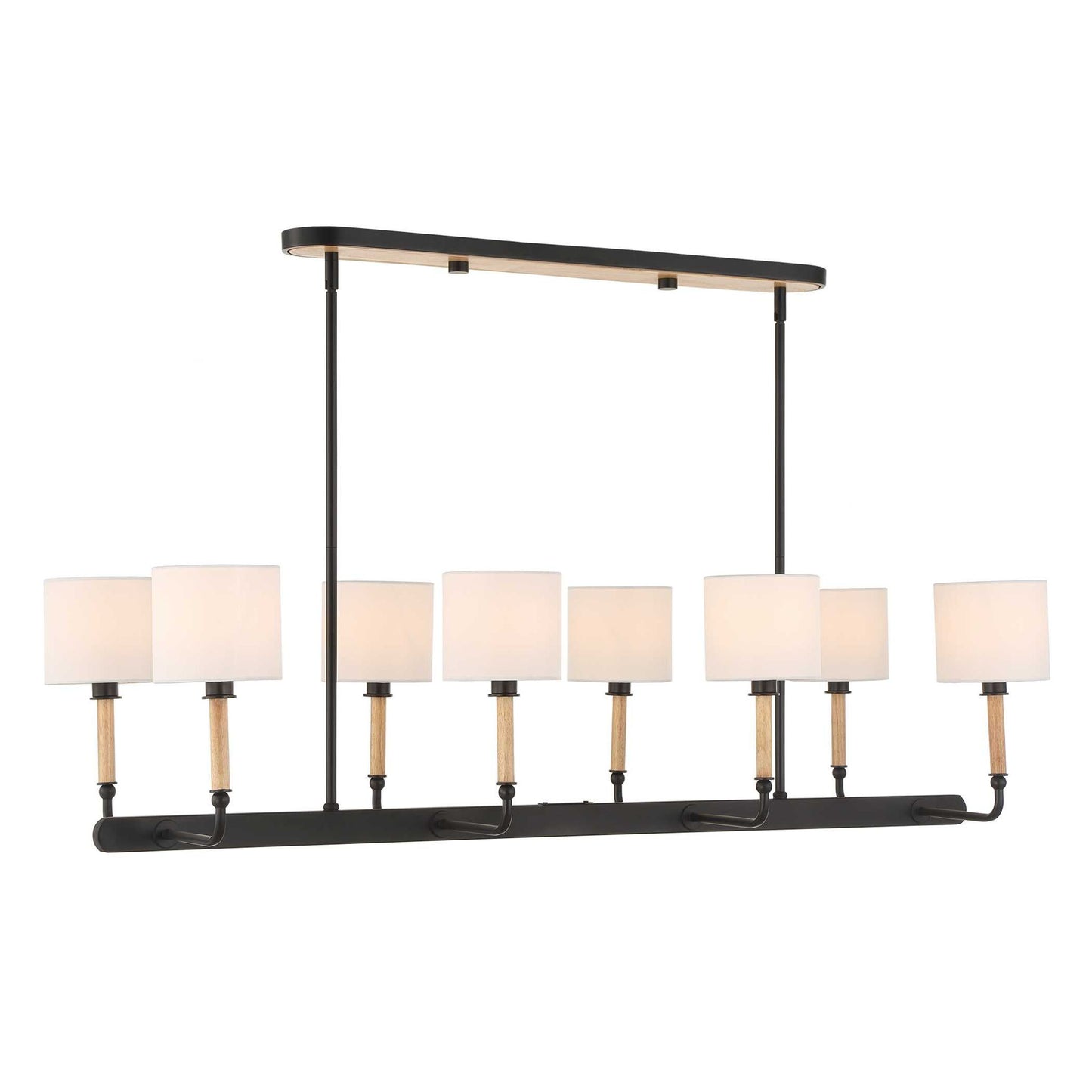 Franconia - 8 Light Pendant - Black / White