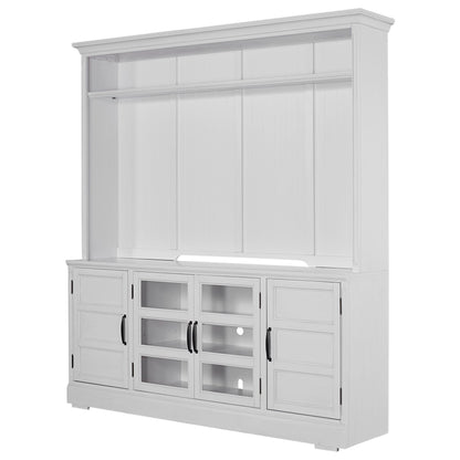Shoreham - 76" TV Console With Hutch - Effortless White