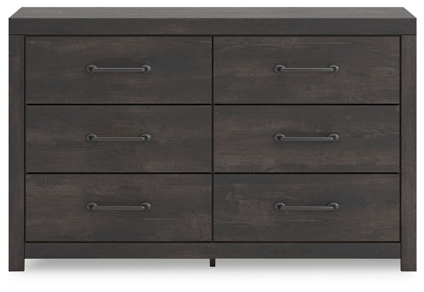 Hollivern - Dark Gray - Six Drawer Dresser