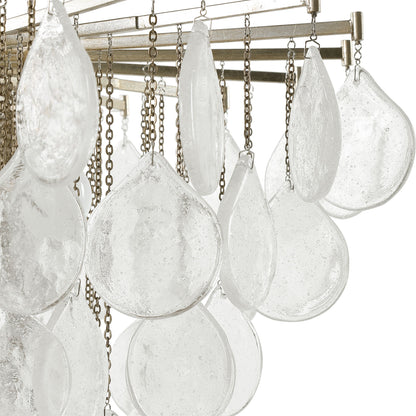 Goccia - 6 Light Tear Drop Glass Pendant - White