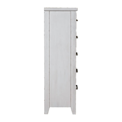 Backroads - 5 Drawer Chest - Weathered White