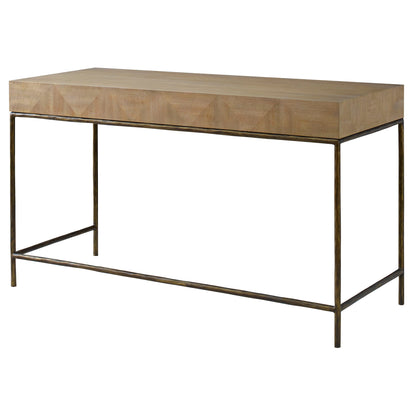 Aristotle - Natural Wood Modern Desk