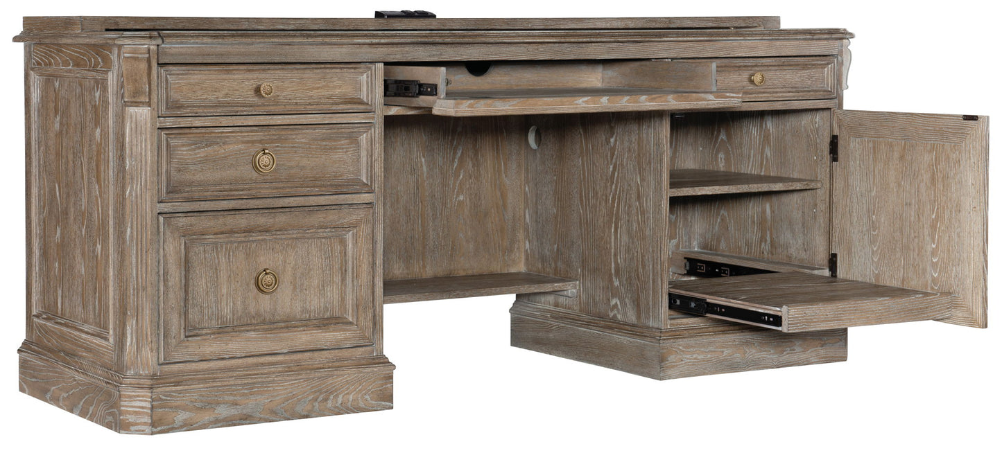 Work Your Way - Computer Credenza - Light Brown
