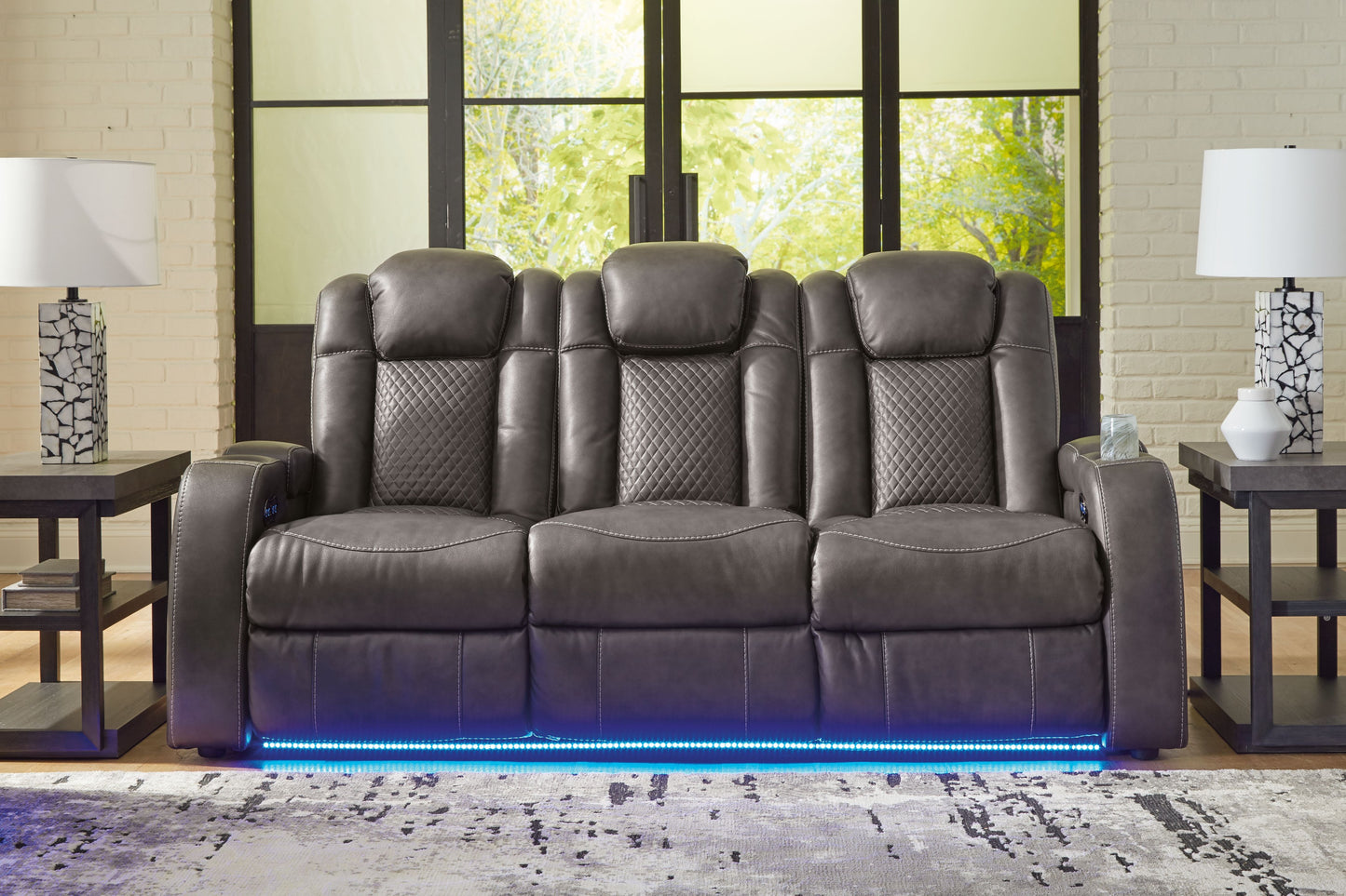 Fyne-dyme - Power Reclining Sofa With Adj Headrest