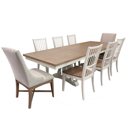 Americana Modern Dining - Trestle Extendable Dining Table - Cotton