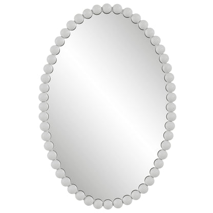 Serna - White Oval Mirror