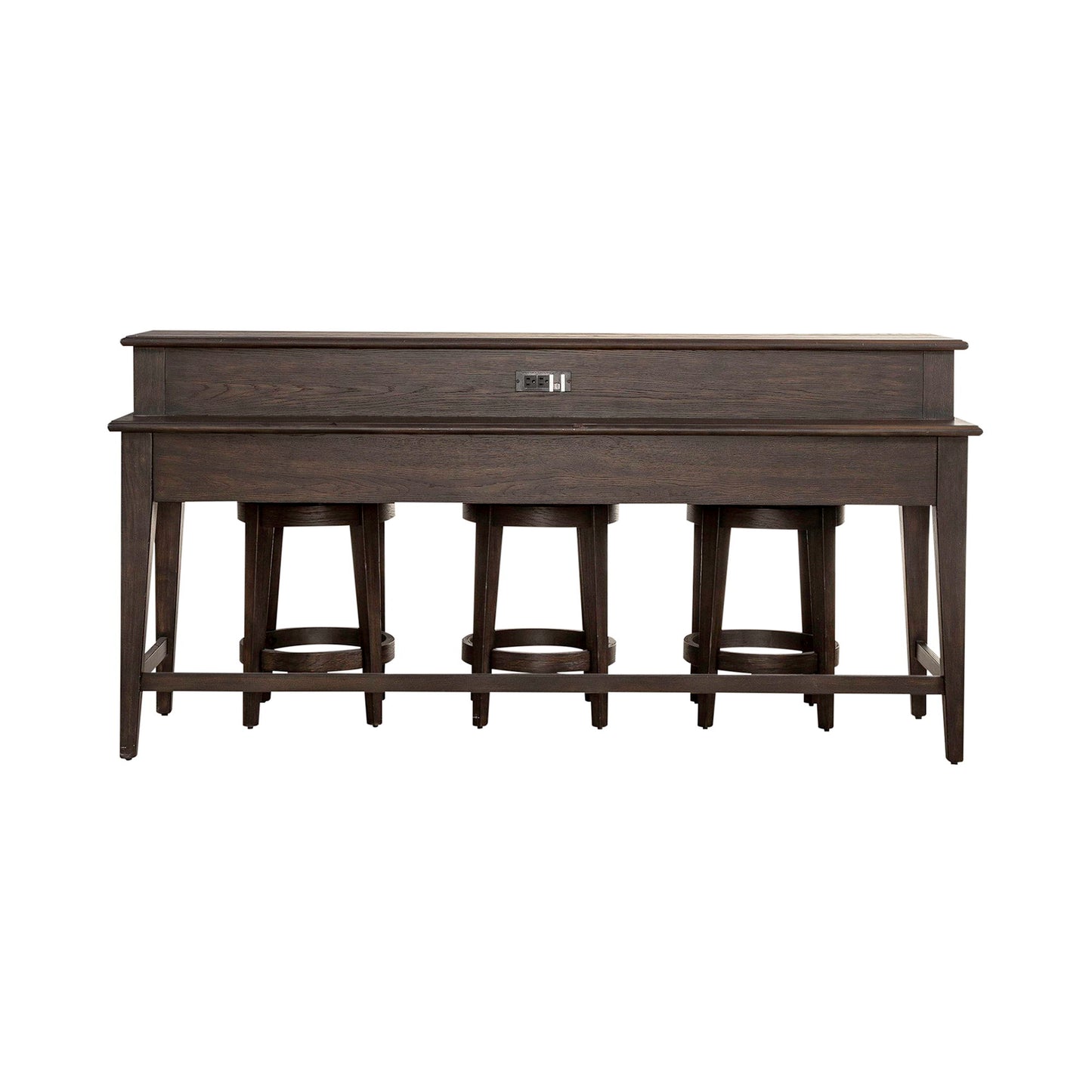 Mill Creek - 4 Piece Console Set (Bar Console & 3 Stools) - Dark Brown