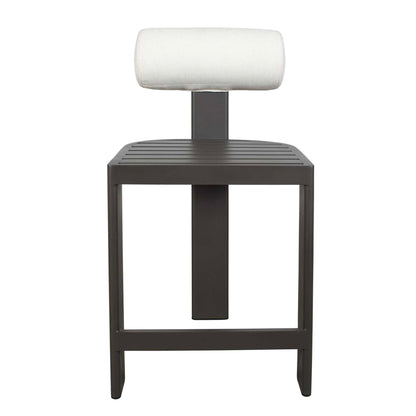 Bolster Back - Outdoor Counter Stool - White
