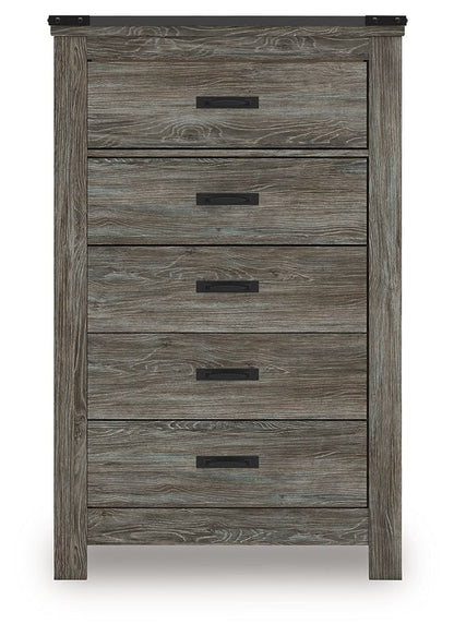 Frandern - Gray - Five Drawer Chest