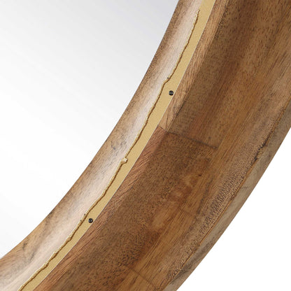Frontier - Round Wood Mirror - Woodtone