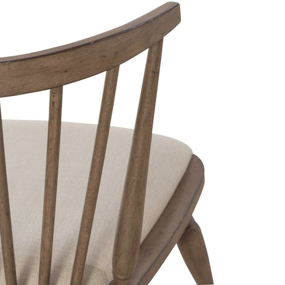 Americana Farmhouse - Upholstered Seat Windsor Chair (RTA) - Light Brown