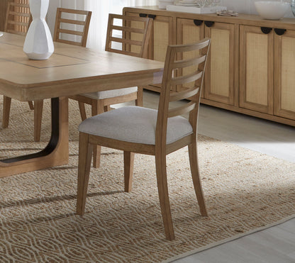 Escape - Console With Reversible Panel Doors - Glazed Natural Oak / Natural Cane