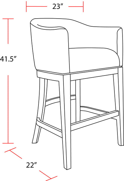 Pure Modern Dining - Upholstered Swivel Barstool - Moonstone