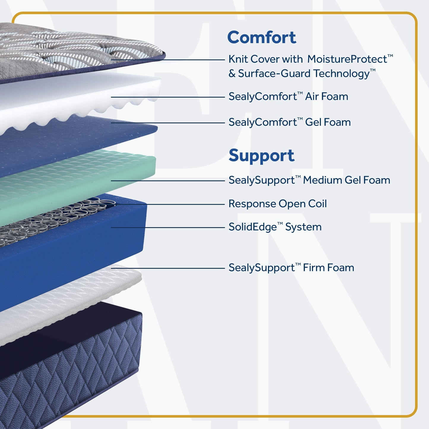 Golden Elegance - Featherton Firm Tight Top Mattress