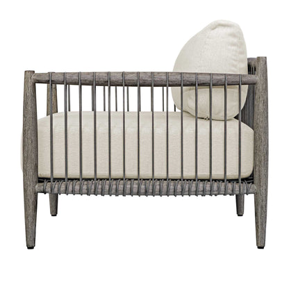 Borneo - Outdoor Lounge Chair - White / Dark Gray