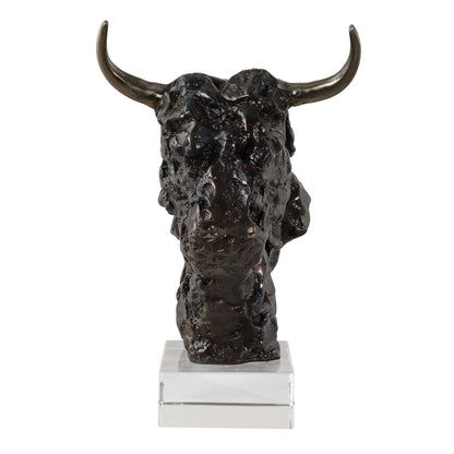 Bison - Bust Bronze Sculpture