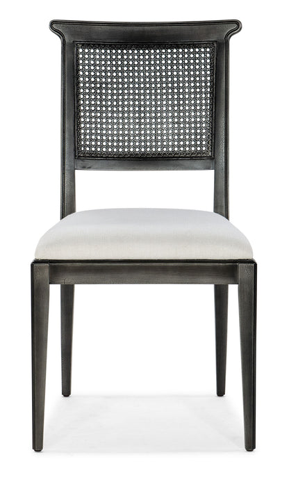 Charleston - Upholstered Seat Side Chair (Set of 2) - Black / Gray
