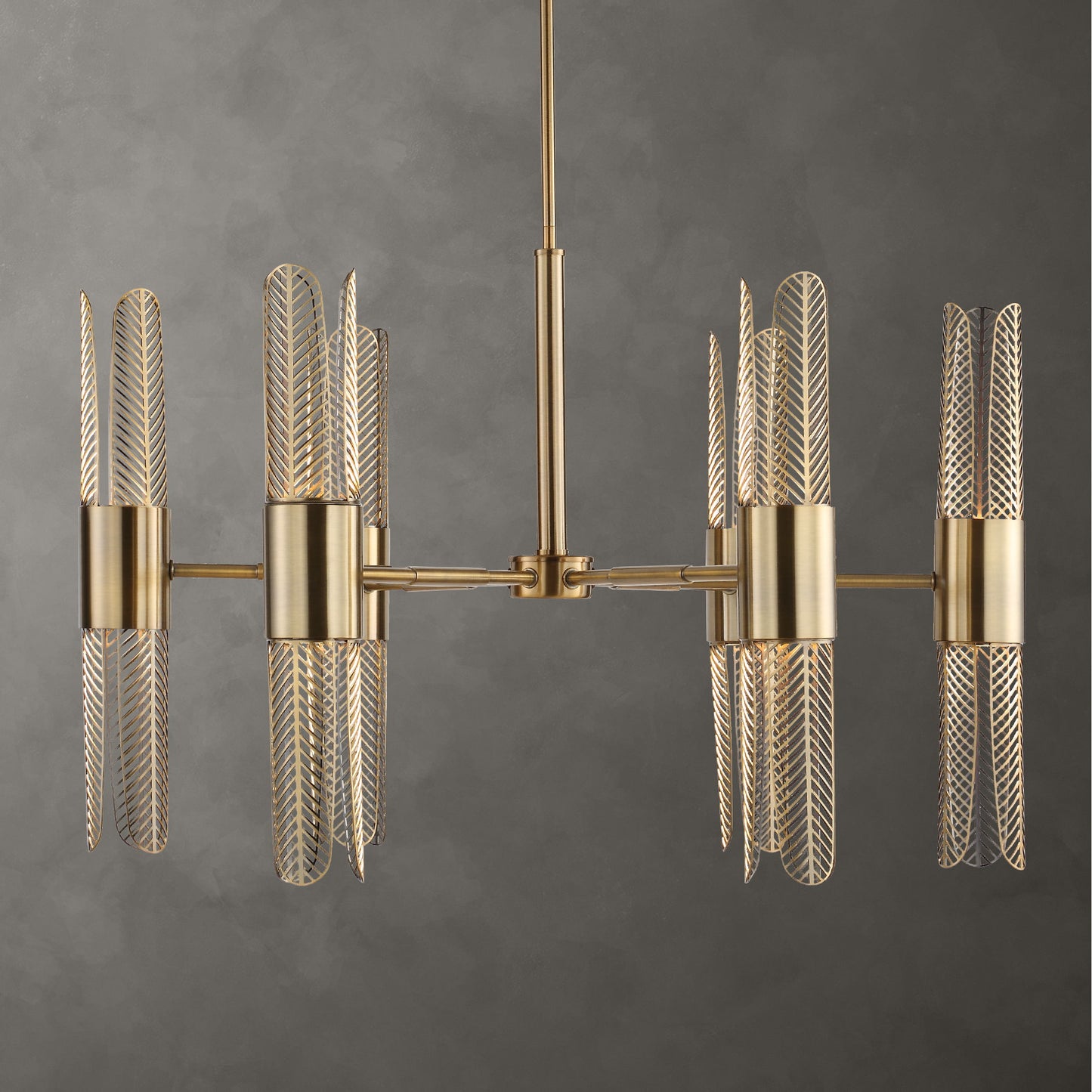 Cret - 12 Light Brass Chandelier - Bronze