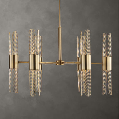 Cret - 12 Light Brass Chandelier - Bronze