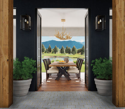 Big Sky - Trestle Dining Table With 2-20" Leaves