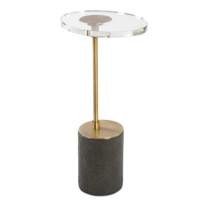 Kaufman - Crystal Accent Table - Black / Brass
