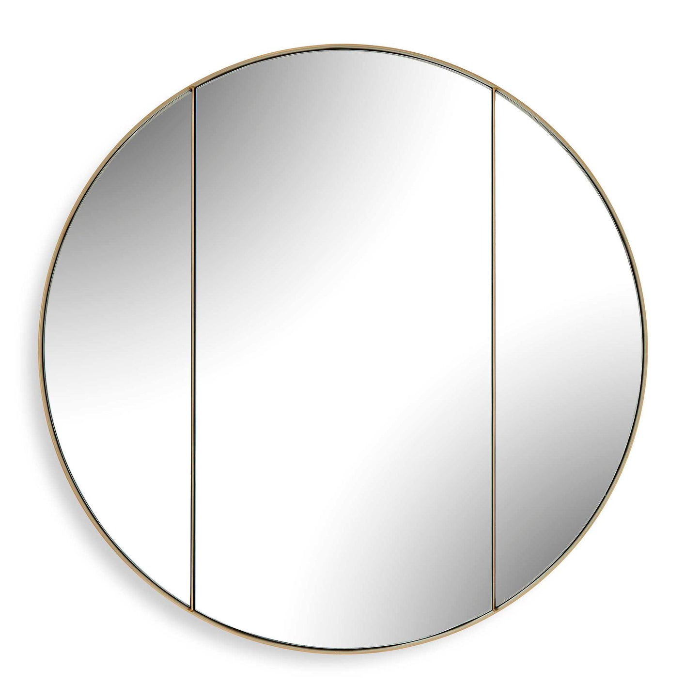 Amram - Round Mirror - Antique Brass / Gold