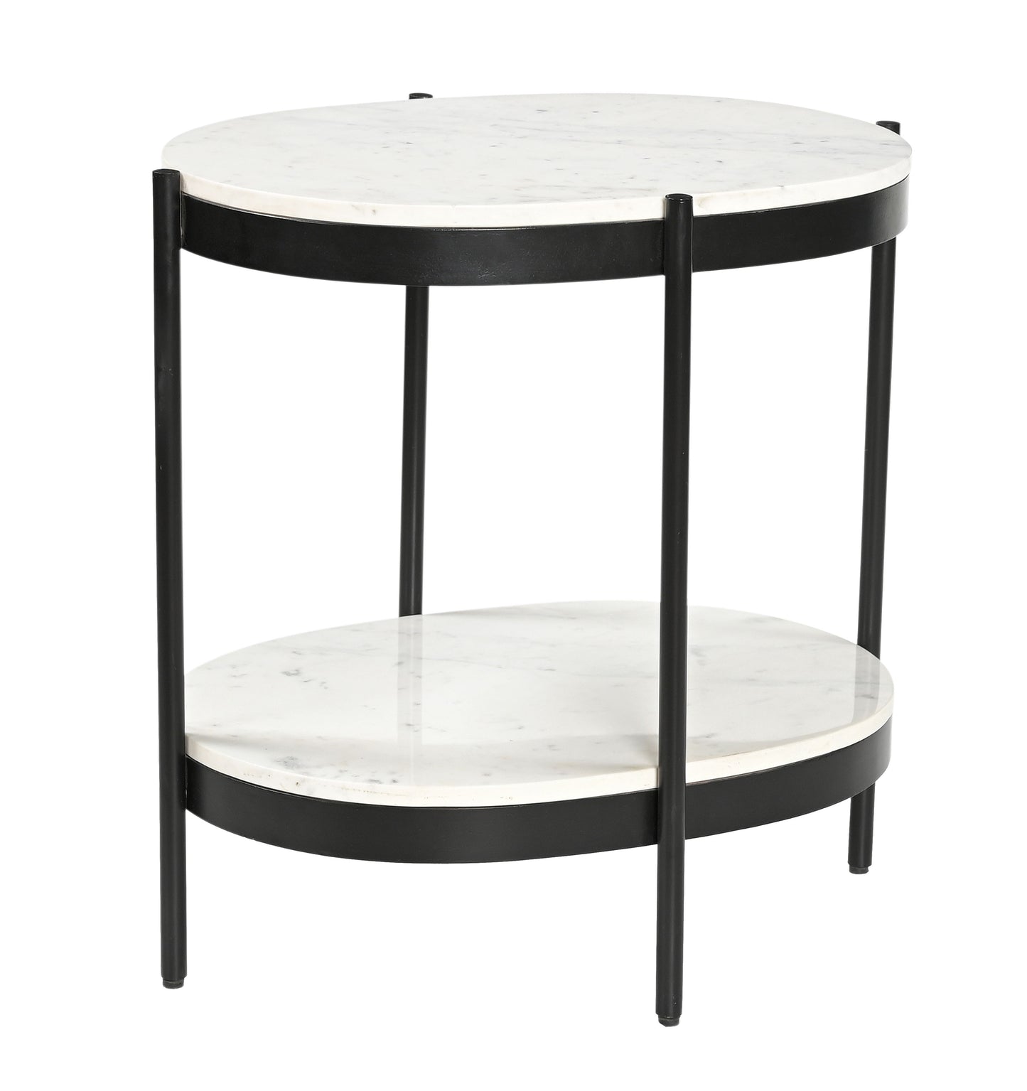 Gorman - Accent Table - Black / White Marble