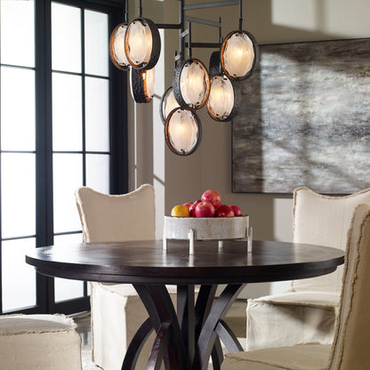 Maxin - 9 Light Chandelier - Dark Bronze