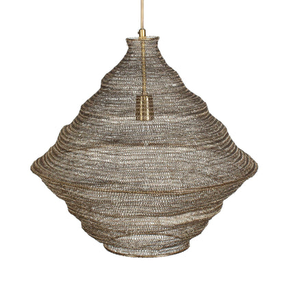 Sigh - Woven Brass 1 Light Pendant - Brass