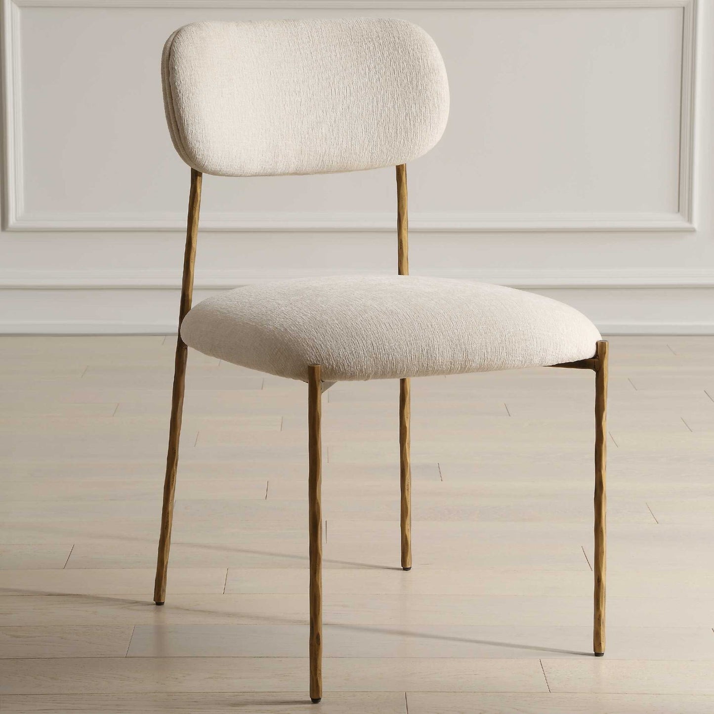 Capture - Dining Chair (Set of 2) - Gold / White