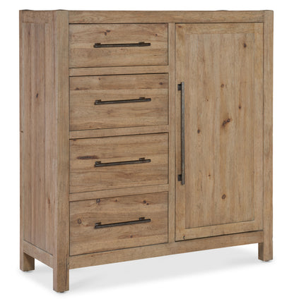 Vineyard Row - Four-Drawer Door Chest - Light Brown