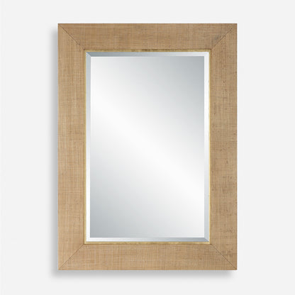 Bungalow - Grass Cloth Mirror - Light Brown