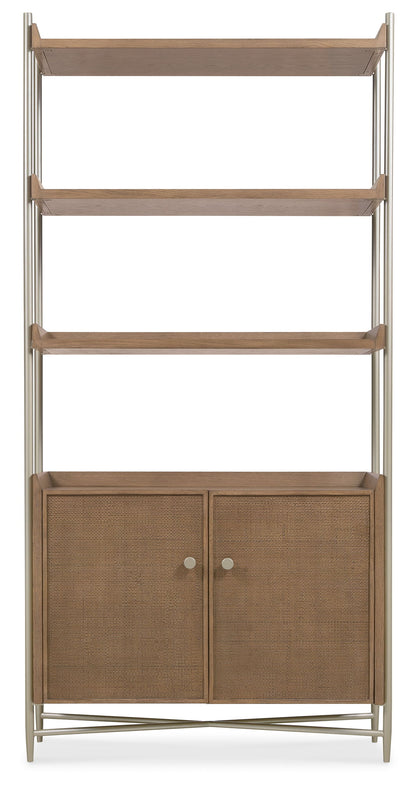 Sonnet - Sonnet Bookcase - Dark Gray / Light Brown