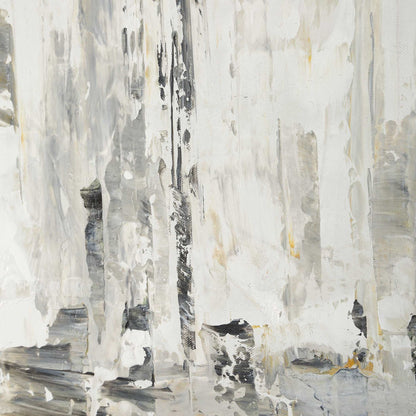 Hours In Silence - Abstract Art - Black / Brown / Gray / White / Woodtone