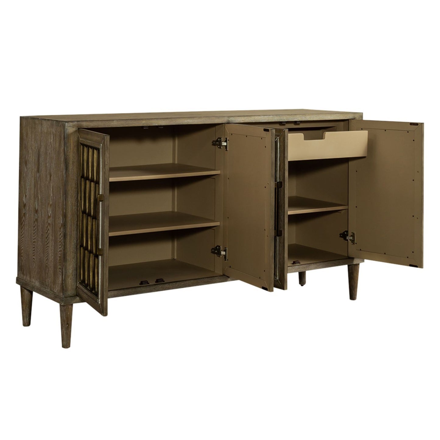 Devonshire - 4 Door Accent Cabinet - Driftwood