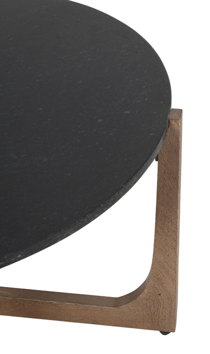 Campbell - Cocktail Table - Natural / Black Marble