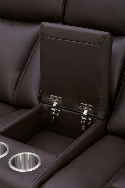 Maveric - Power Zero Gravity Console Loveseat P3 - Bette Coffee