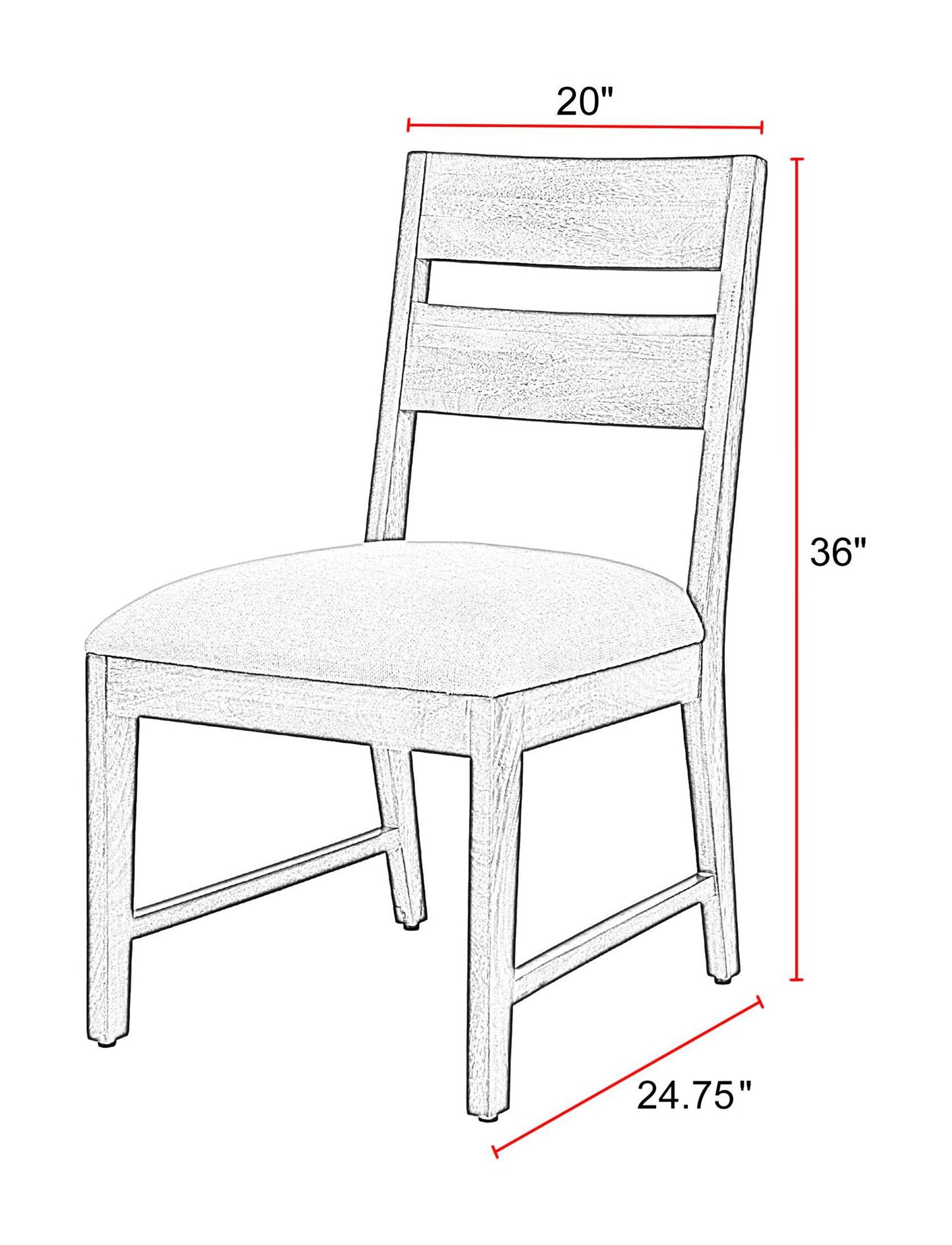 Portico - Ladderback Dining Chair (Set of 2) - Brown