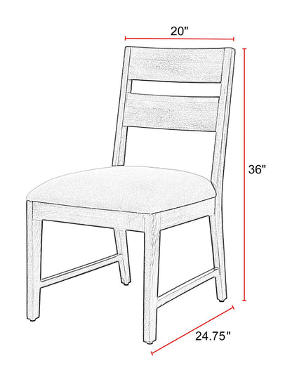 Portico - Ladderback Dining Chair (Set of 2) - Warm Brown